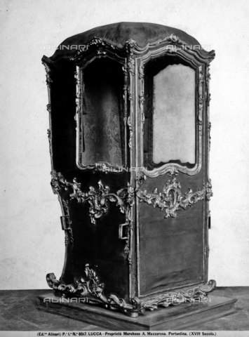 ... The sedan chair was then property of the marquis Mazzarosa.